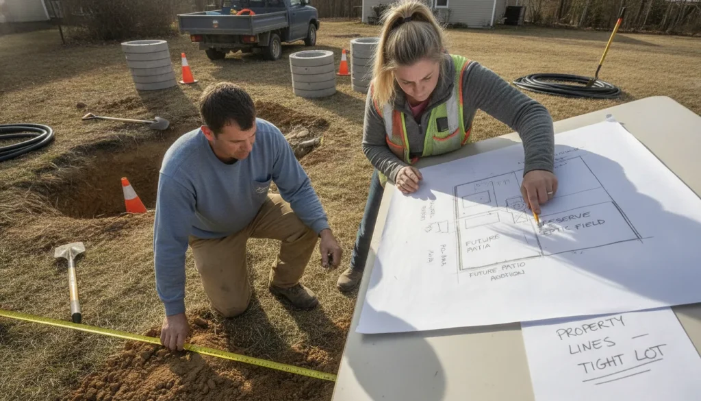 How Far Can a Septic Tank Be From the House in Huntington?